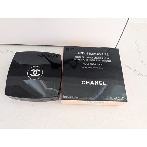 NIB Chanel JARDIN IMAGINAIRE Blush and Highlighter Duo Gold and Peach Limited - Picture 4 of 5
